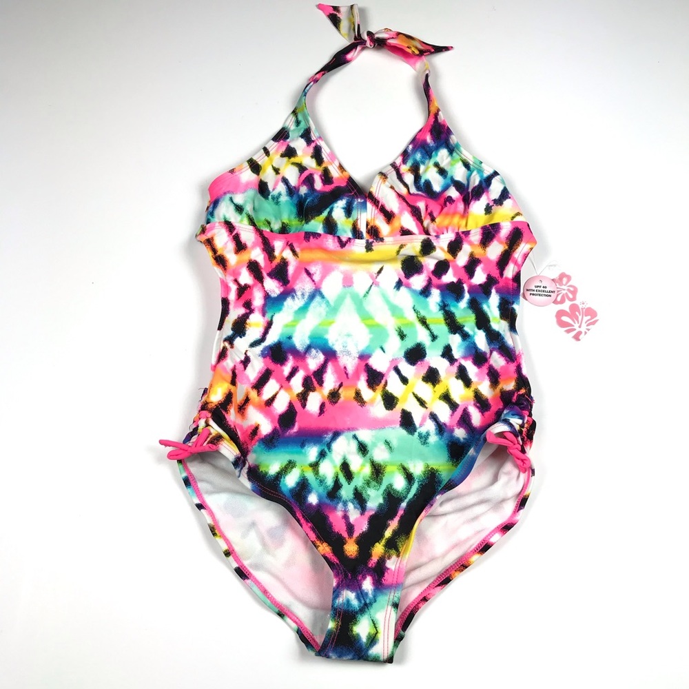 Joe Boxer One Piece Halter Backless Bathing Suit